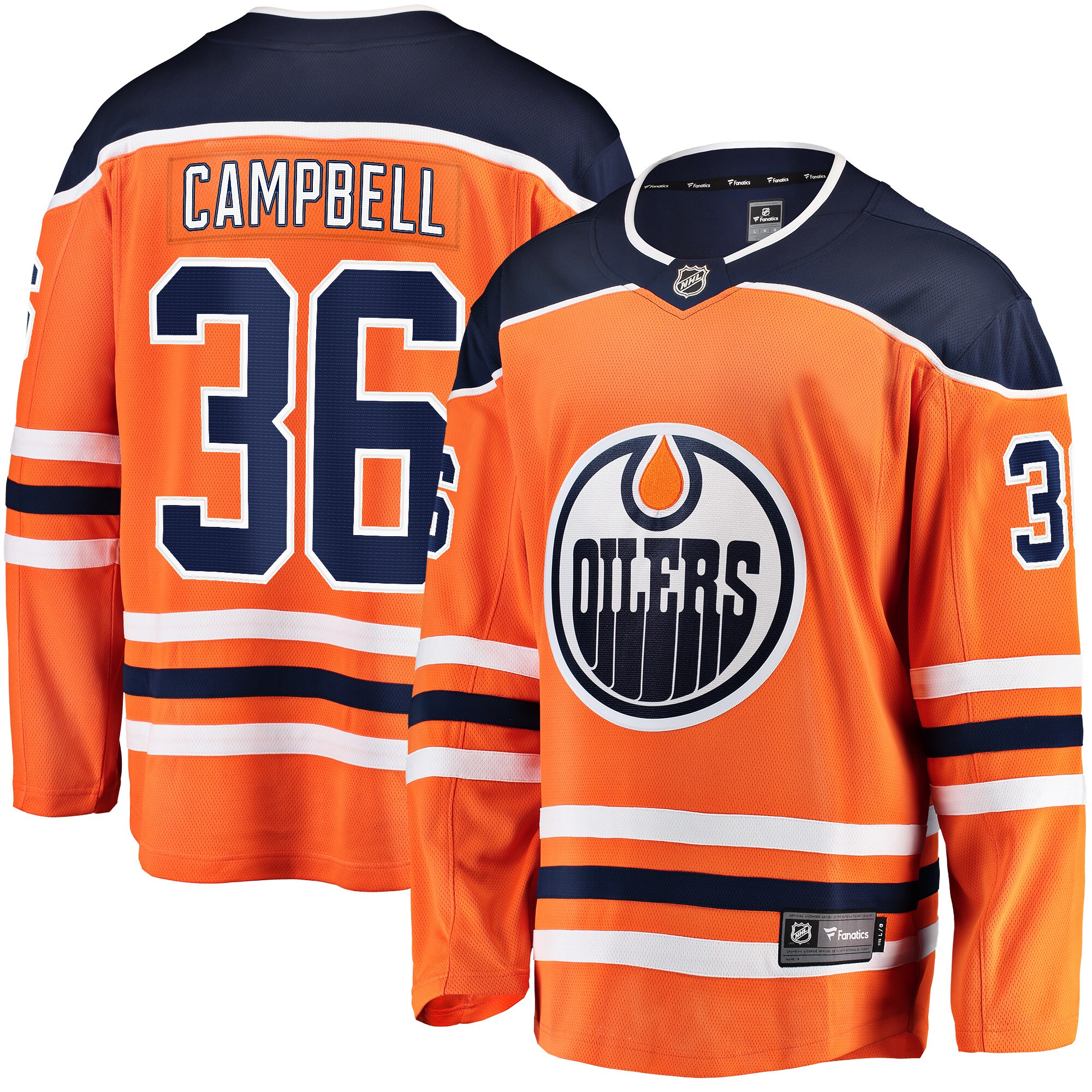 Jack Campbell Edmonton Oilers Fanatics Home Breakaway   Jersey &ndash; Orange mysite