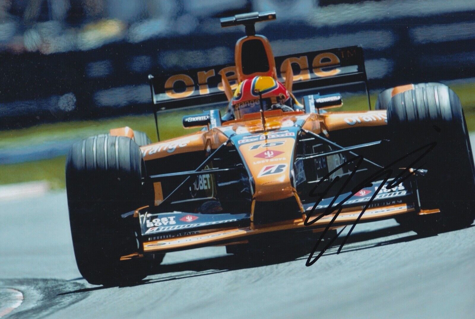 Enrique Bernoldi Hand Signed 12x8 Photo Poster painting F1 Autograph Orange Arrows 5