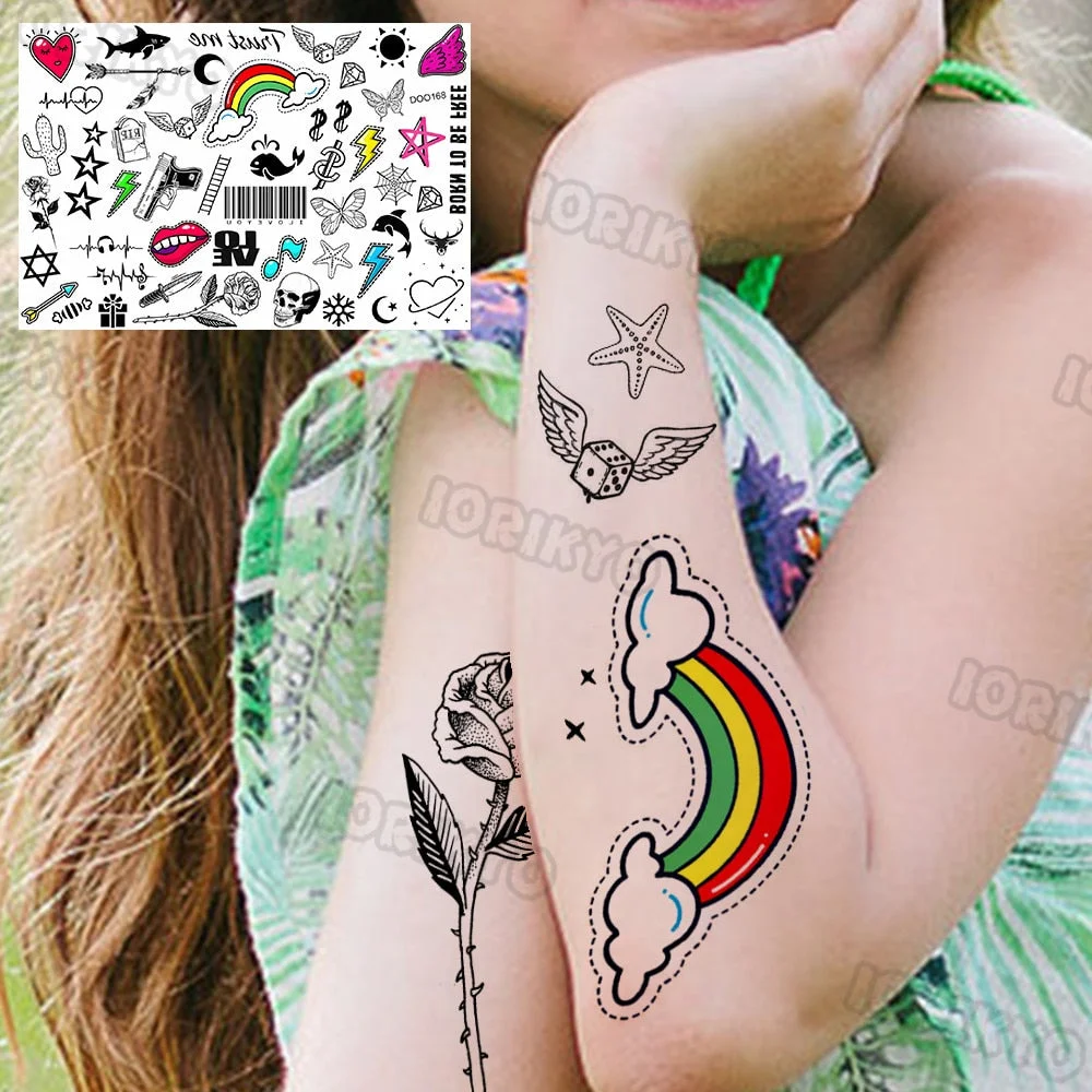 Roaring T-Rex Temporary Tattoo For Kids Boy Son Girls Fake Dinosaur Tattoo Sticker Cartoon Egg Tiny Tatoos Toddler Hands Arm