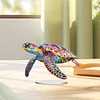 (US Only)2D Flat Sea Turtle Print DIY Desktop Diamond Art Kits Bedroom Table Decoration