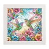 5D DIY Partial Special Shaped Drill Hummingbird Diamond Painting With Frame Kit19.2x19.2cm