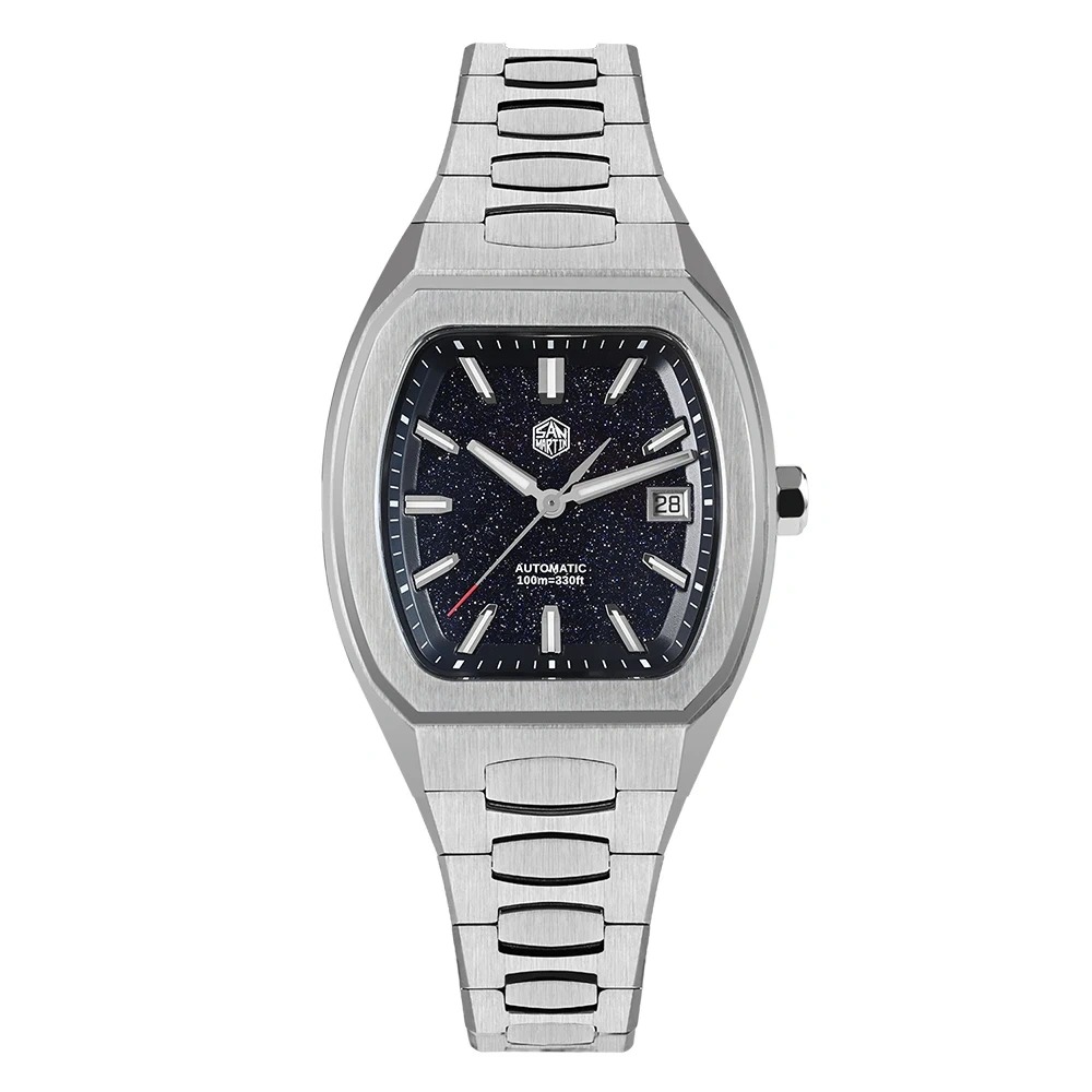 San Martin 39.5mm Tonneau Luxury Men Watch PT5000 Automatic Mechanical SN0145 San Martin Watch San Martin Watch