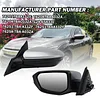 MOFOAP Driver Side Mirror Compatible With 2016 2017 2018 2019 2020 2021 Honda Civic Coupe Sedan Hatchback,Mirror with Power Glass,Non-Heated,Manual Folding(Silvery)