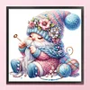 Gnome Knitting A Sweater-11CT Stamped Cross Stitch 45*45cm/17.72*17.72in