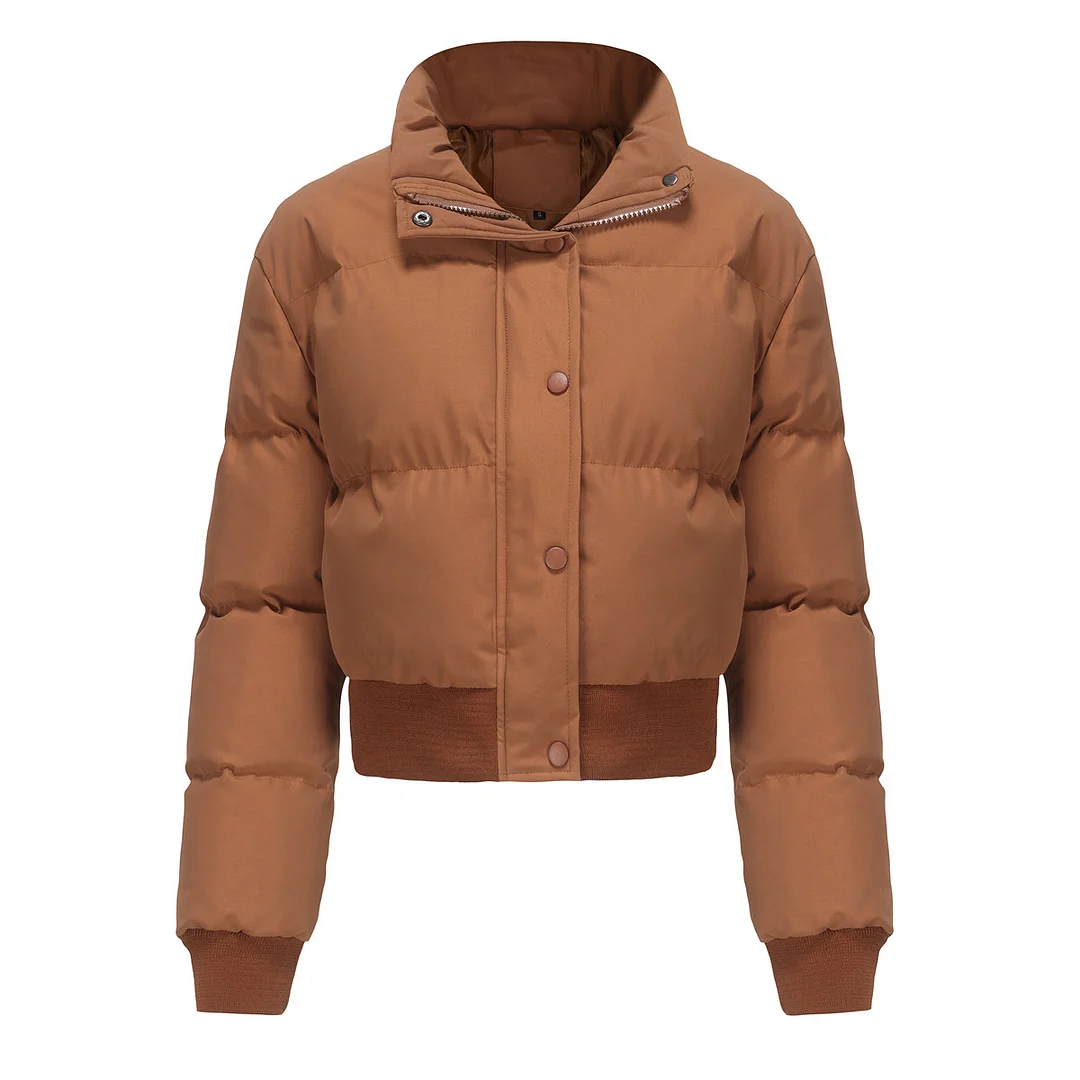 PASUXI Most Popular New Winter Long Sleeve Solid Color Cotton Coats Jacket Plus Size Casual Warm Women's Bubble Jackets