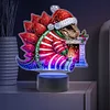 Acryl Weihnachten Dinosaurier doppelseitig - 5d DIY Bastellampe