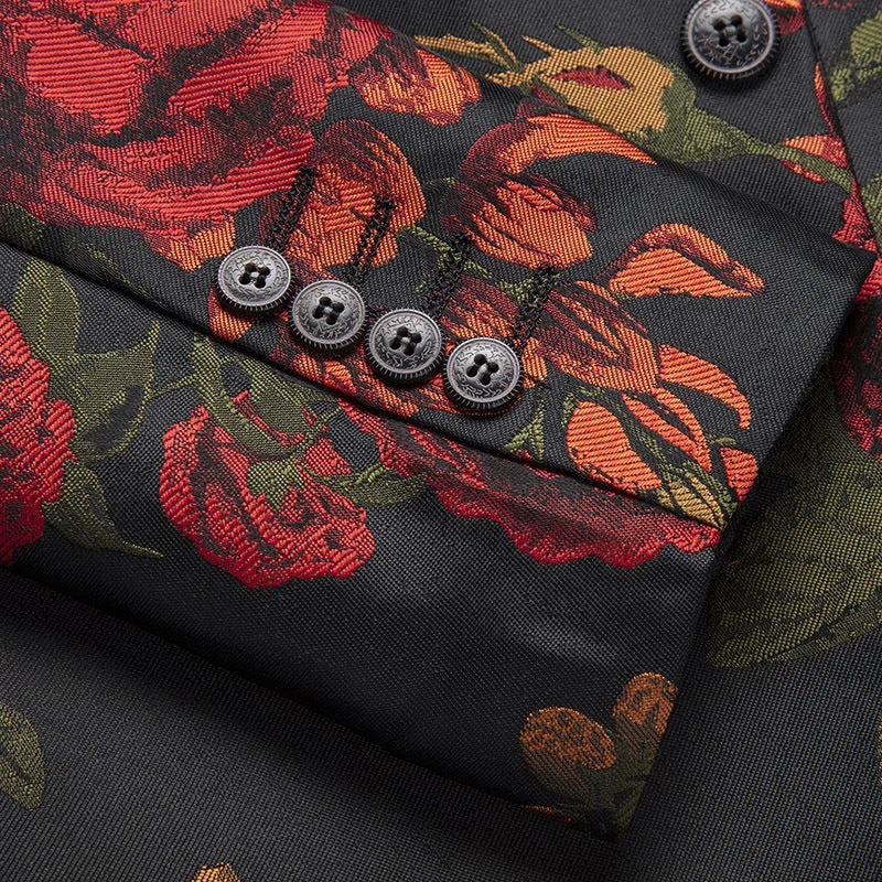 Tulip Embroidery Blazer colorful-Green