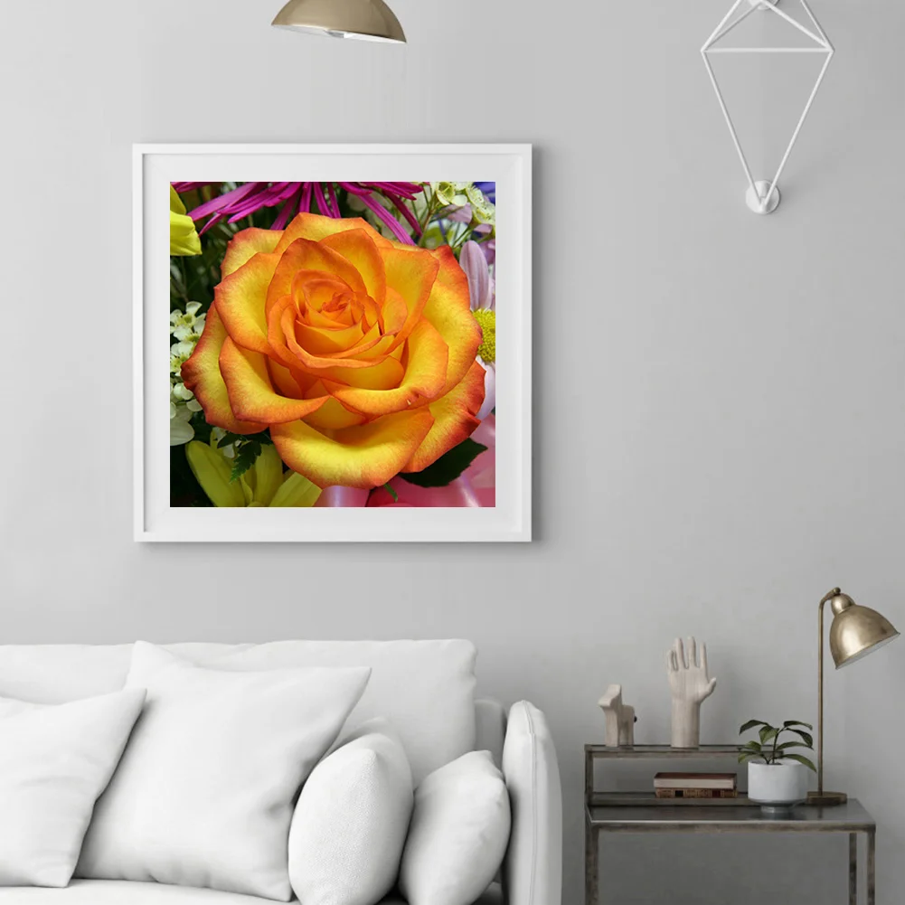 Full Round Diamond Painting 40*40cm - Yellow Rose