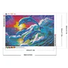 (60*40cm)Dolphin - Full Round Drill Diamond Painting