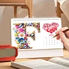 2026 DIY Special Shape Desktop Diamond Standing Calendar for Bedroom Living Room