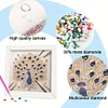 5D DIY Partial Special Shaped Drill Diamond Painting Kit Peacock Decor With Frame Kit 18x18cm