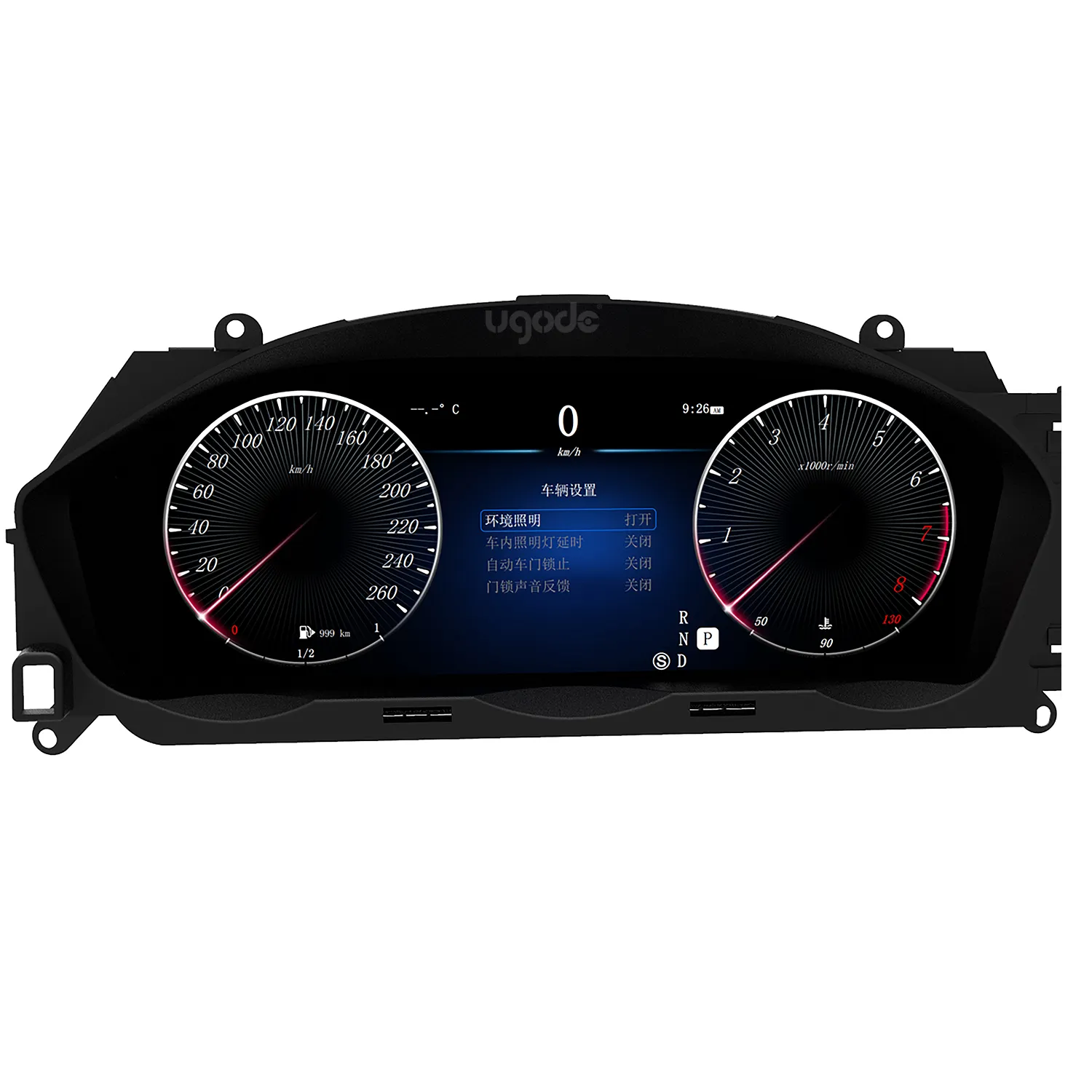 12,3 Zoll LCD f&uuml;r Mercedes BENZ W204 Cluster Dashboard Instrument Vollbild Tachometer