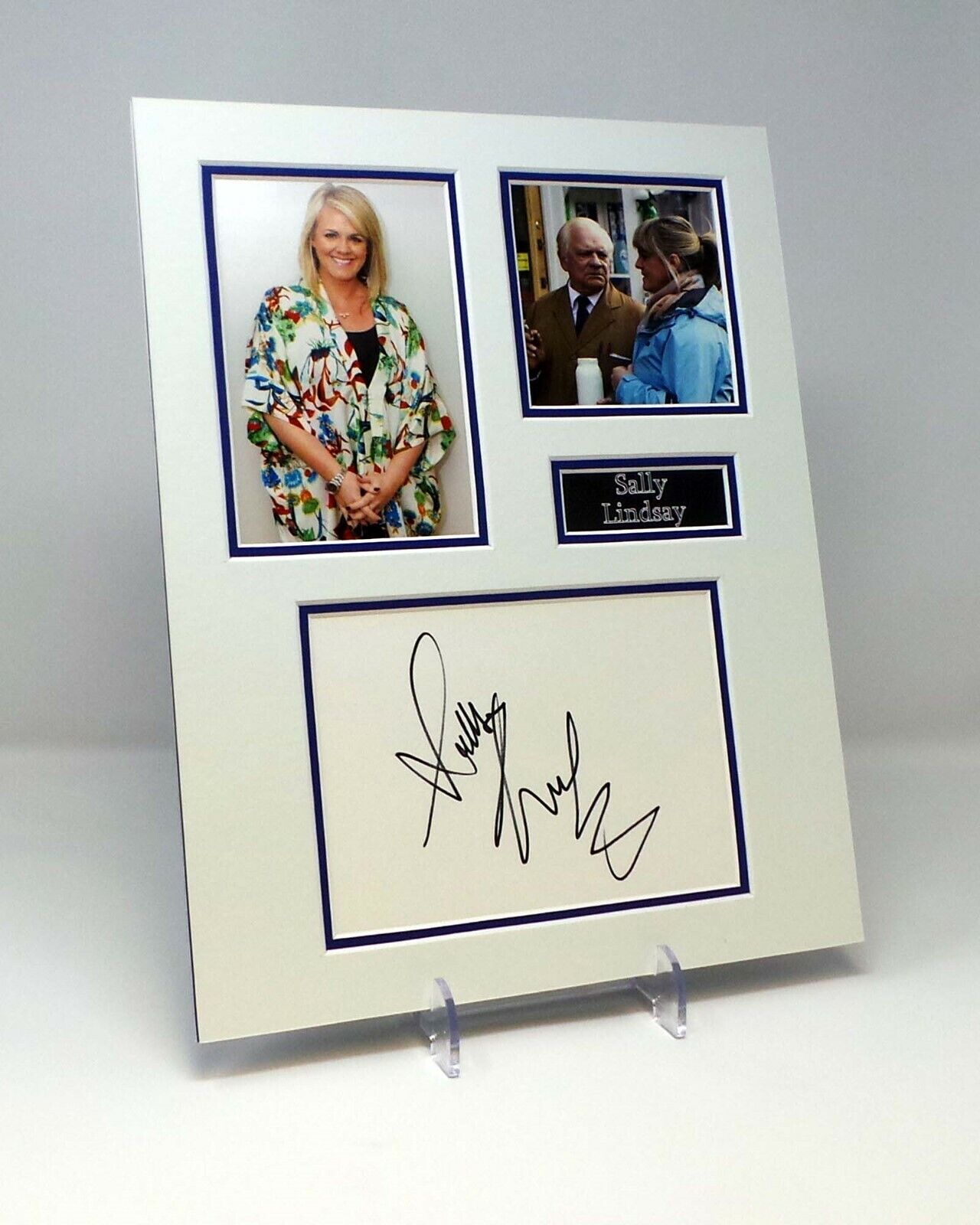 Sally LINDSAY Signed Mounted Photo Poster painting Display AFTAL COA Still Open All Hours Actor