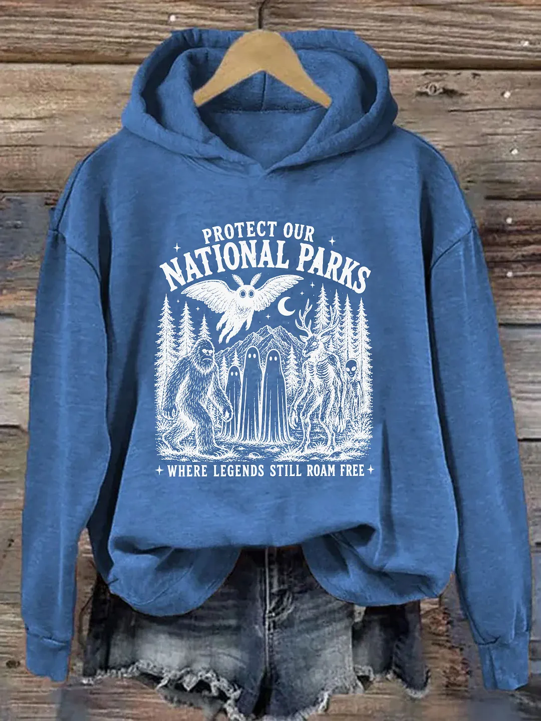 Protect Our National Parks Bigfoot Cryptid Nature Hoodie