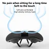 Bicycle Saddle MTB Road Bike Seat Hollow Breathable Bicycle Seat Cushion (Long)
