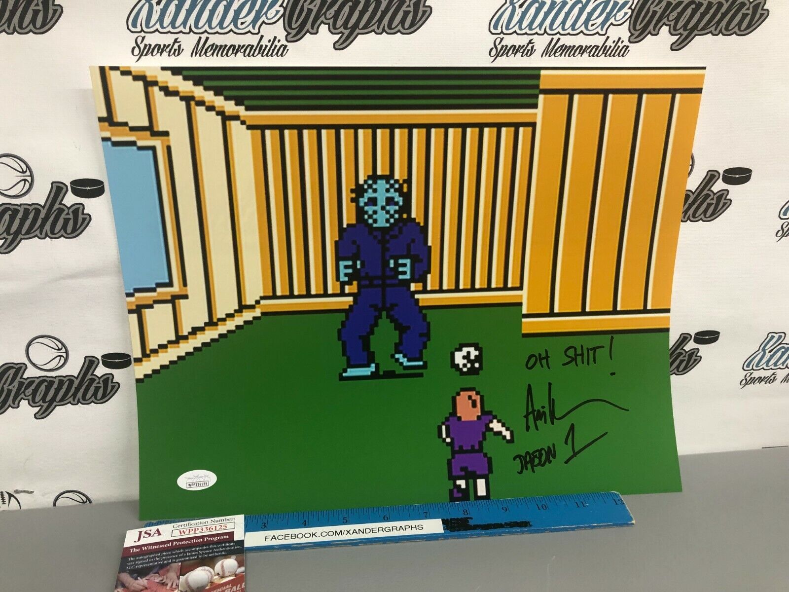 ARI LEHMAN JASON 1 SIGNED AUTOGRAPHED 11X14 Photo Poster paintingGRAPH-JSA COA FRIDAY THE 13TH