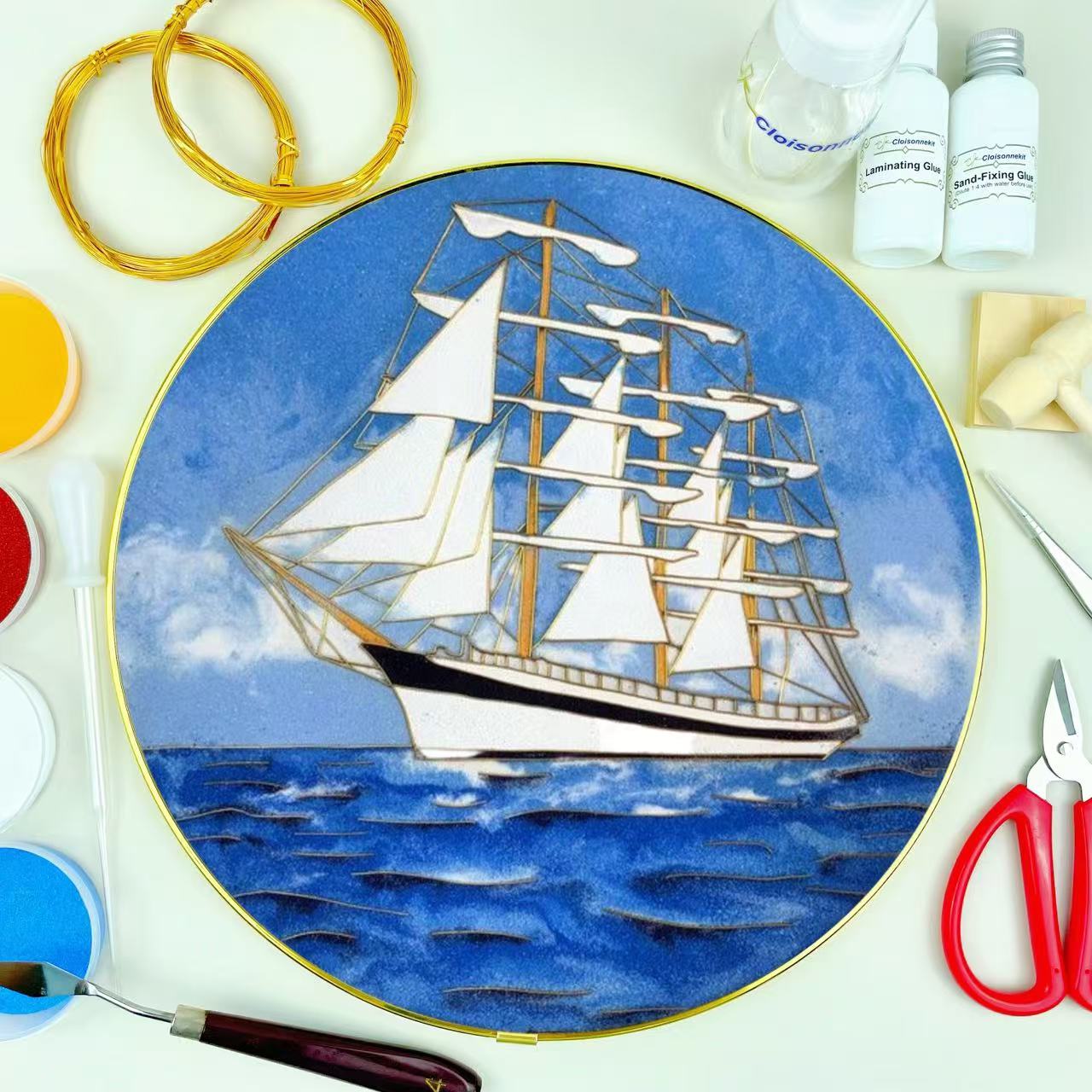 Sailboat - Cloisonne DIY Painting Kits - Cloisonnekit