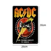 AC/DC - Panneaux en &eacute;tain m&eacute;tallique(20*30cm/30*40cm) - Musique