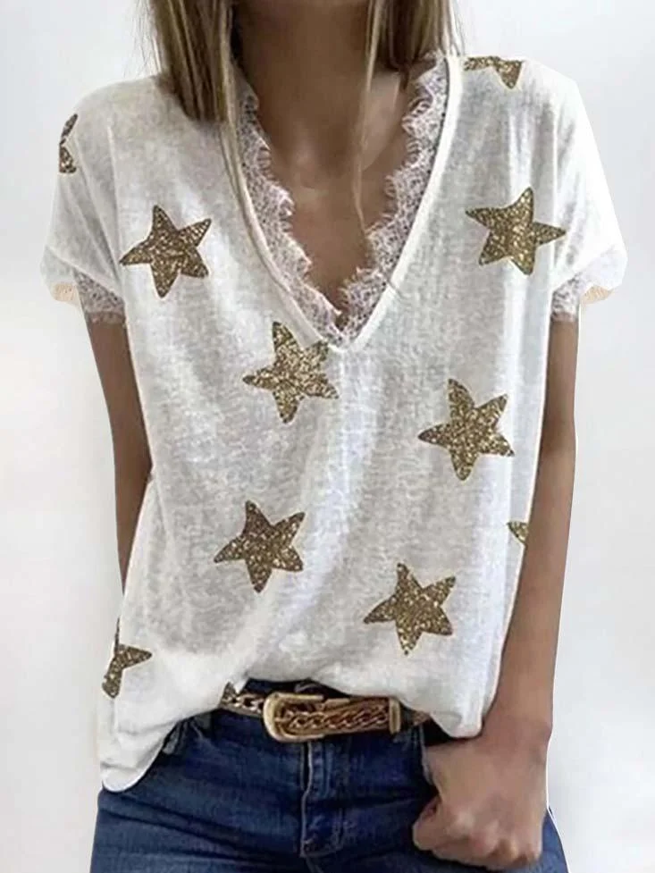 Women Half Sleeve V-neck Solid Color Dress