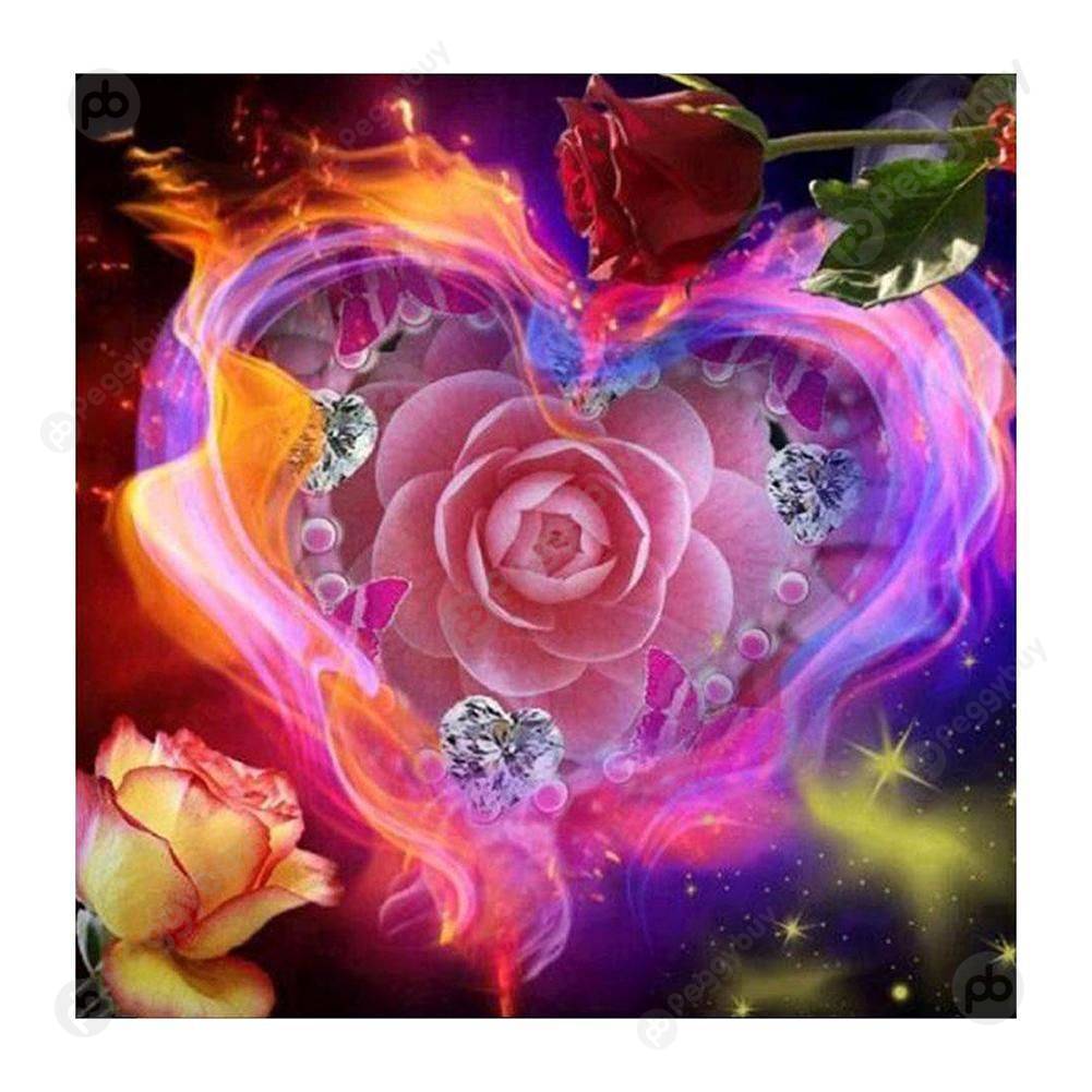 

30*30CM Square Drill Diamond Painting-Rose, 501 Original