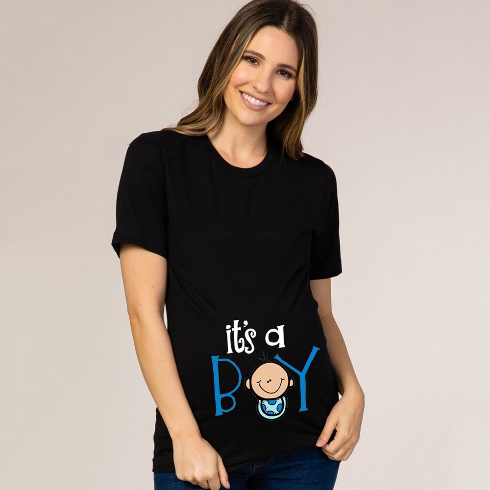 Pregnant Women Maternity Clothes Baby Print Pregnant Funny T-shirt Summer Maternity Tops Pregnancy Announcement New Baby Tee