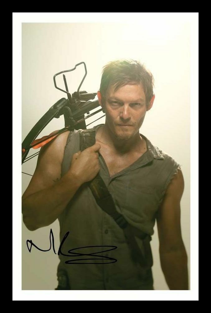 Norman Reedus - The Walking Dead Autograph Signed & Framed Photo Poster painting 6