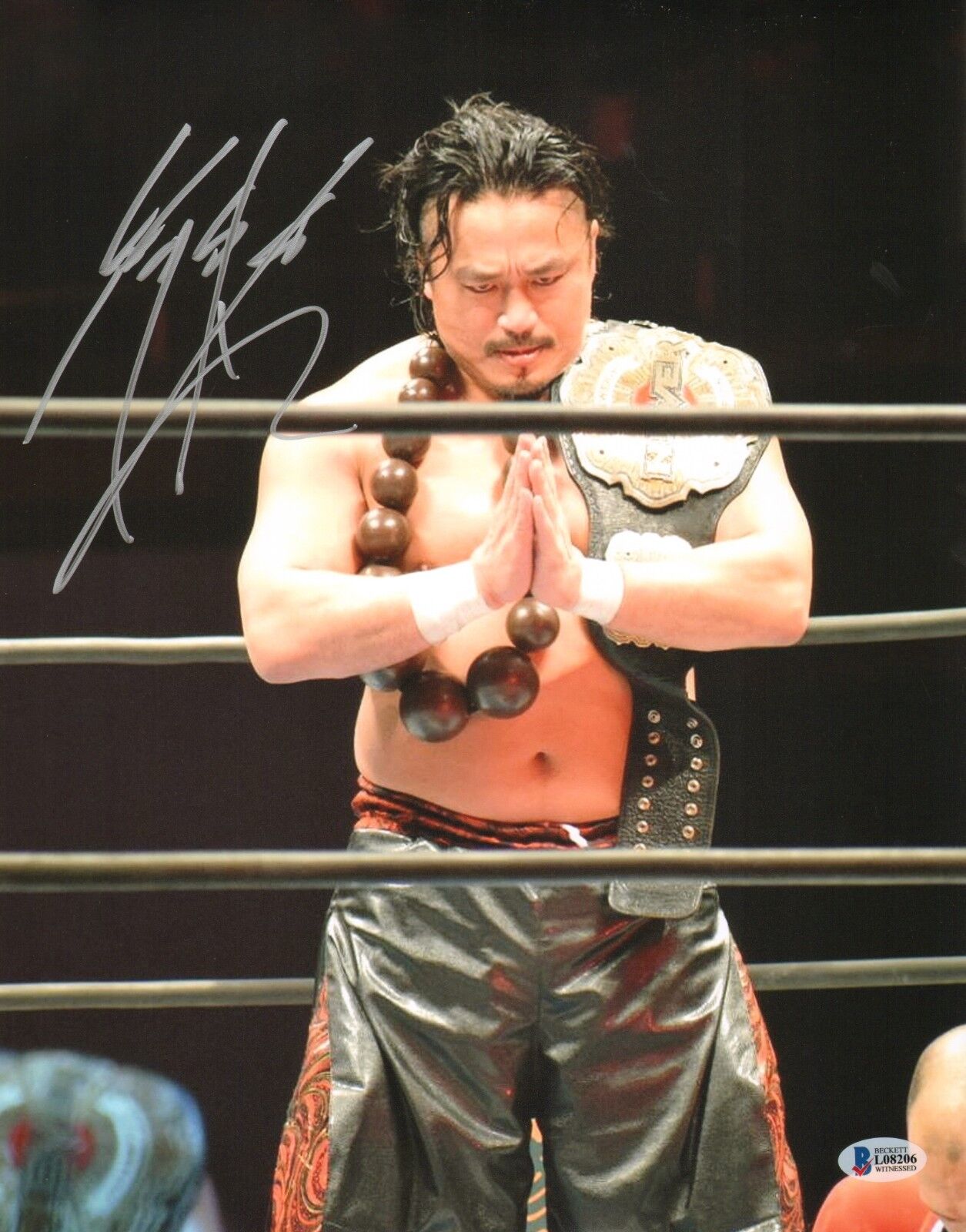 Hirooki Goto Signed 11x14 Photo Poster painting BAS Beckett COA New Japan Pro Wrestling Auto'd 2