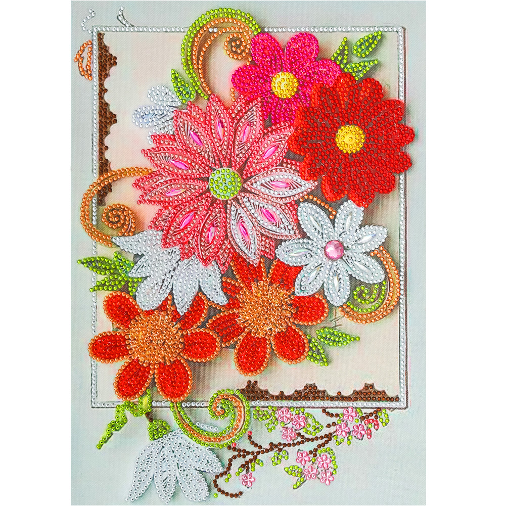 

Flowers - Special Shaped Diamond Painting - 30*40CM, 501 Original