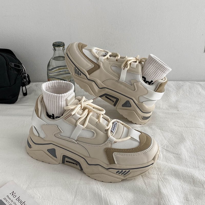 Breakj Patchwork Woman Vulcanize Shoes 2021 Autumn Platform Sneakers Breathable Mesh Ladies Footwear Casual Ladies Footwear