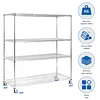 [US Local Warehouse] 5 Tier Wire Storage Rack with Wheels Garage Shelving Each Layer Support 250KG Shelving Units 70.87x59.76x23.98in for Warehouse Hospital Commercial Space