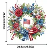 (US Only)Independence Day Wreath DIY Diamond Painting Art Pendant Kit for Art Crafts