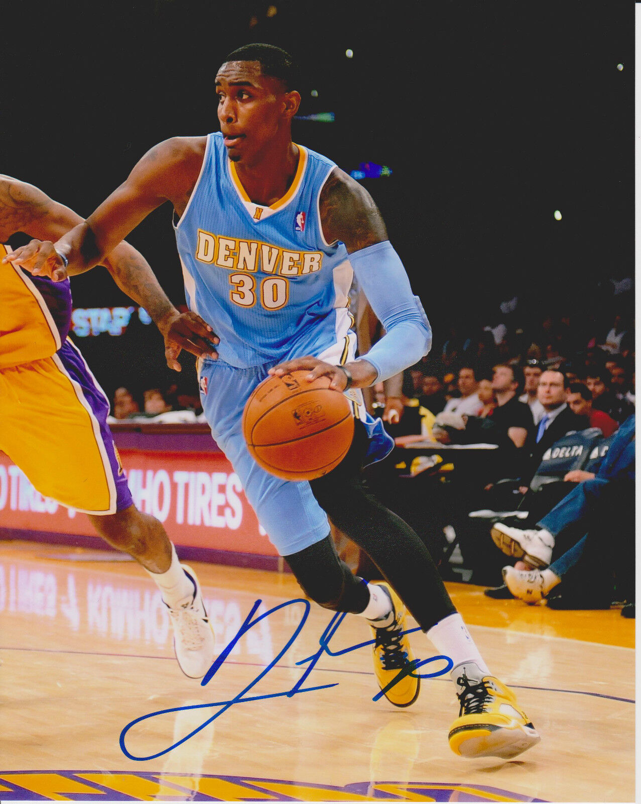 QUINCY MILLER signed DENVER NUGGETS 8X10 Photo Poster painting