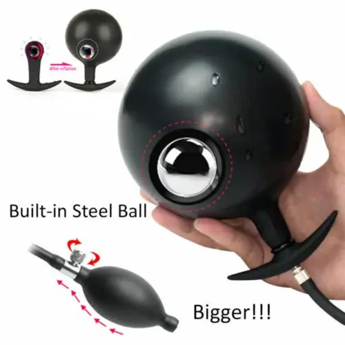 pornhint Pornhint Big Inflatable Butt Plug Balls Dildo Expandable Anal Masturbation Women Male Toy