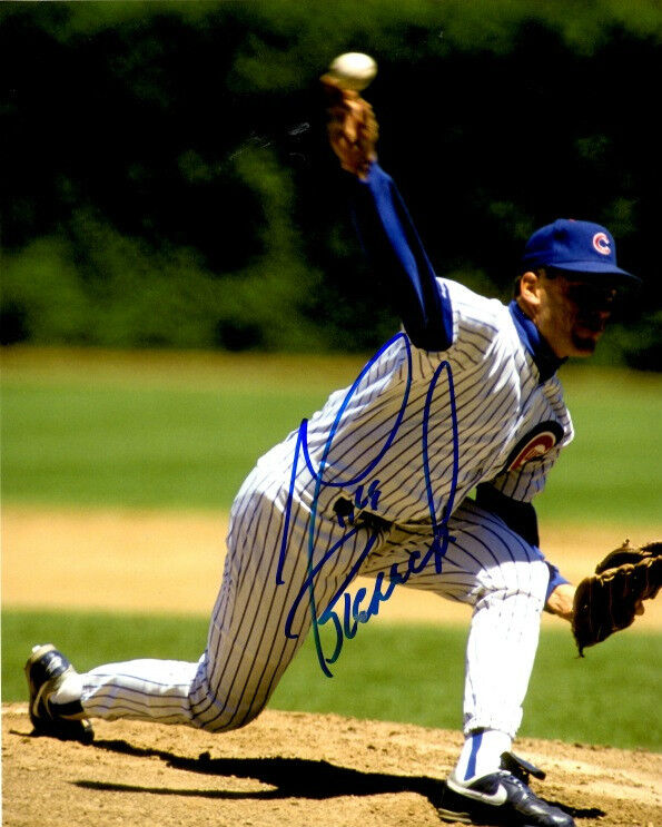 Signed 8x10 MIKE BIELECKI Chicago Cubs Autographed Photo Poster painting - COA