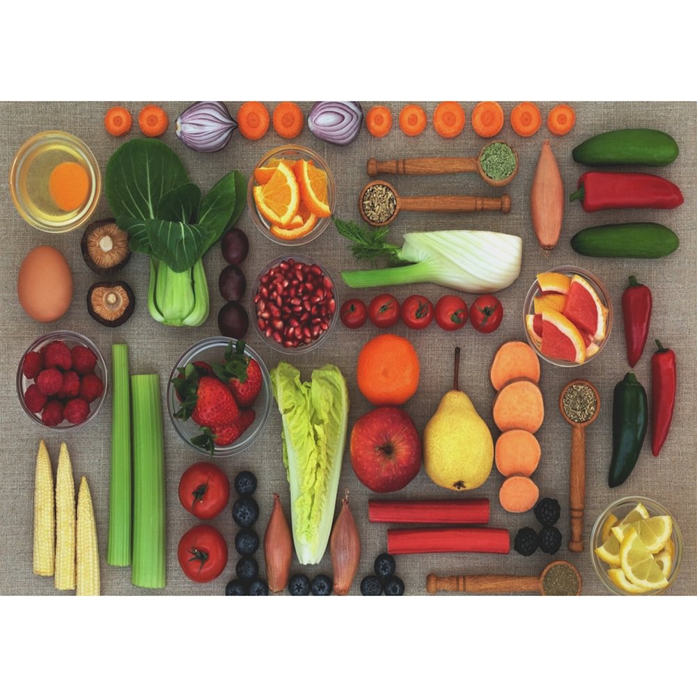 Fruit Vegetables - Full Round - Diamond Painting