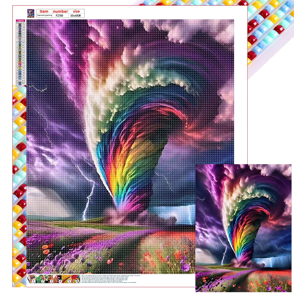 Full Square Diamond Painting - Colorful Cloud(Canvas|50*60cm)