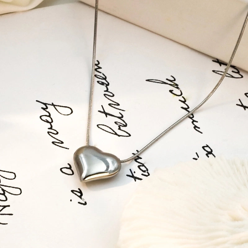 Elegant Minimalist Heart Shape 304 Stainless Steel Stainless Steel Necklaces