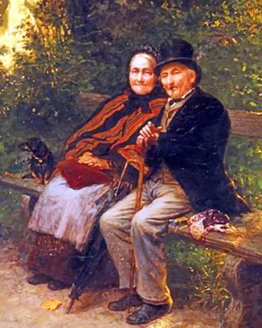 Aesthetic Old Couple - Vintage Paint By Numbers DQ57706