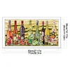Wine-14CT Stamped Cross Stitch 77*36cm/30.31*14.17in(Big Size)