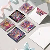 6PCS Diamond Painting Gift Greeting Cards Postcards with Envelopes