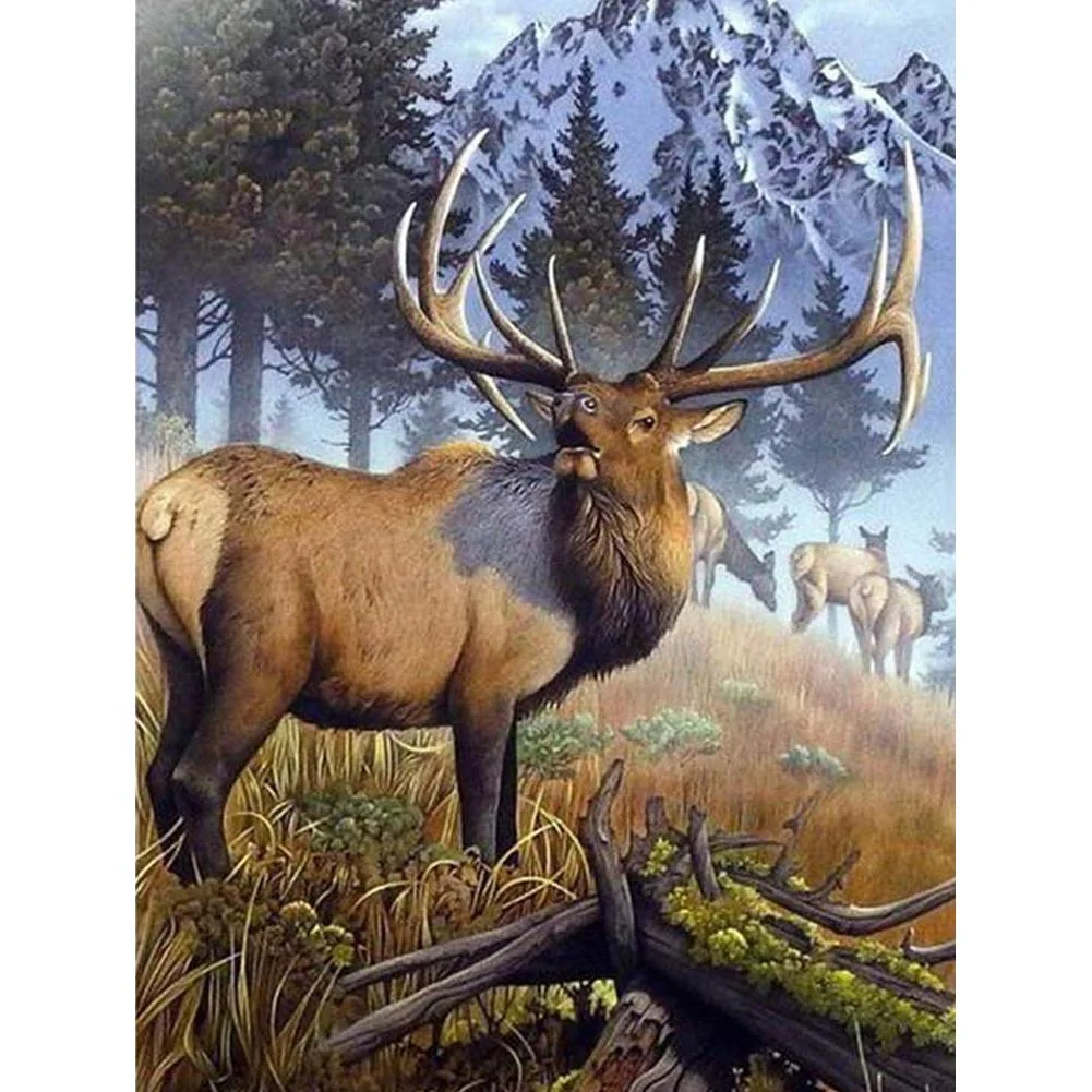 Full Round Diamond Painting - Logy Elk
