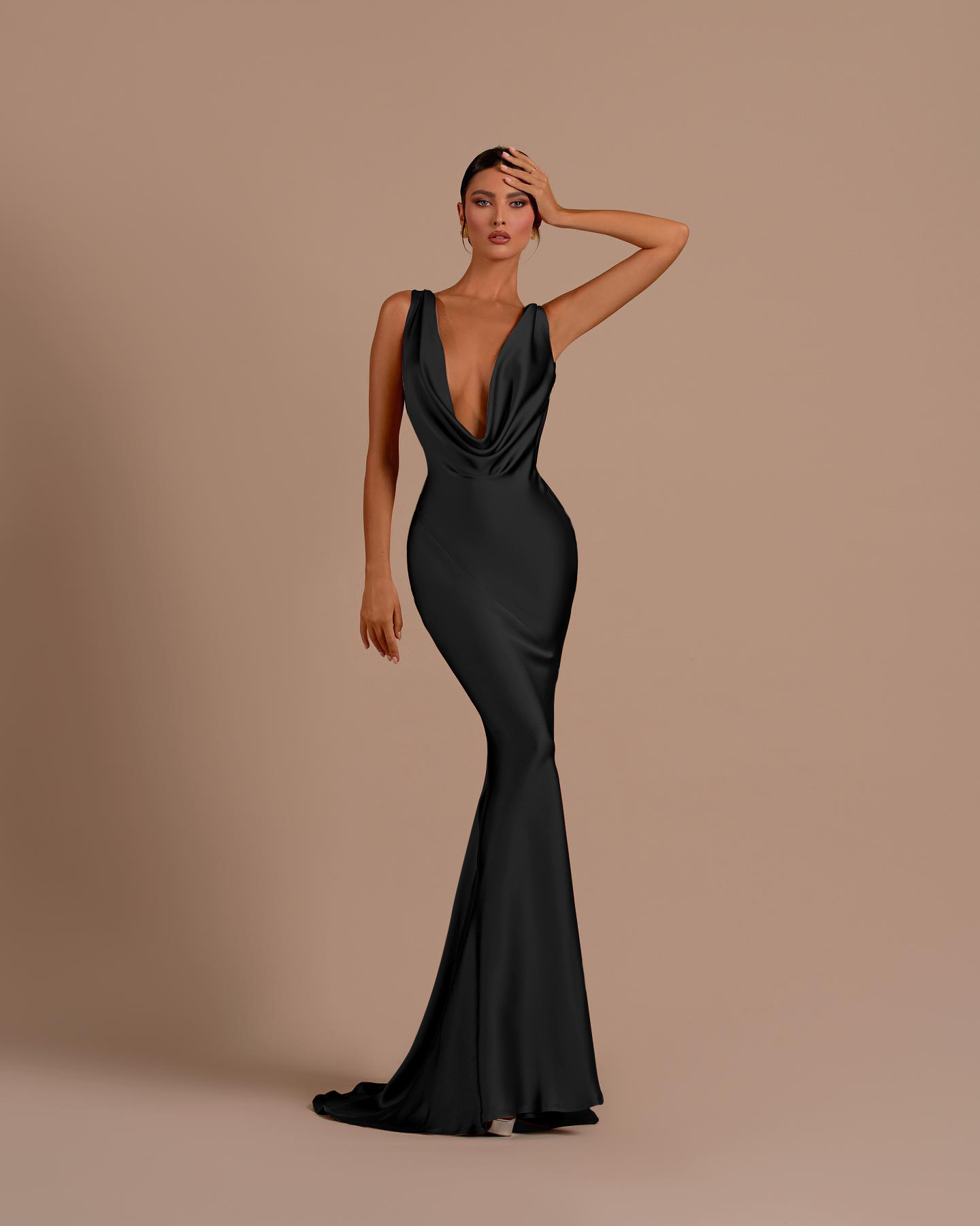 Champagne Elegant Sliming Long Mermaid Prom Dress