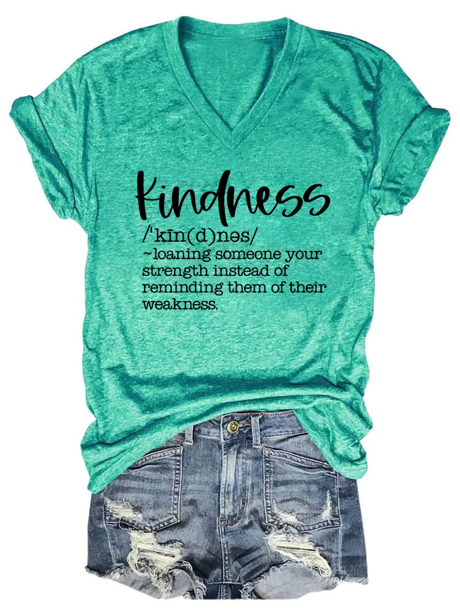 Kindness V-neck T-shirt