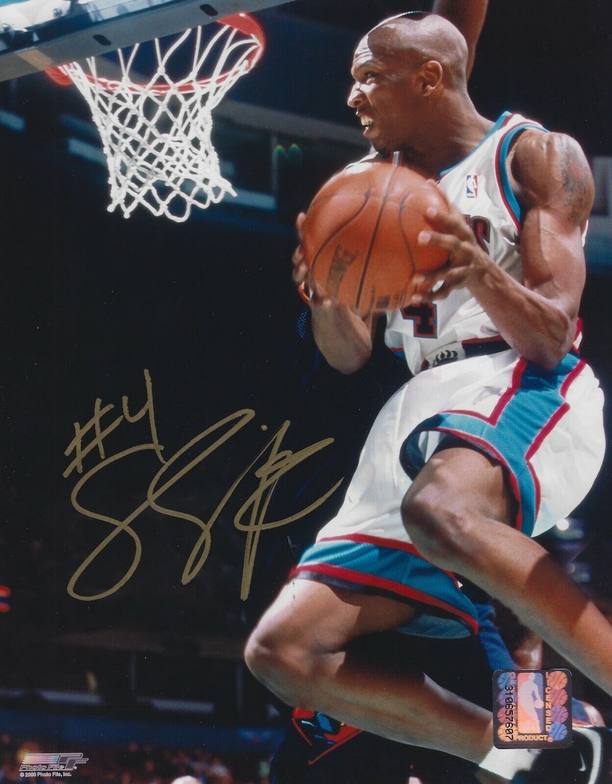 Signed 8x10 STROMILE SWIFT Vancouver Grizzlies Autographed Photo Poster painting w/COA