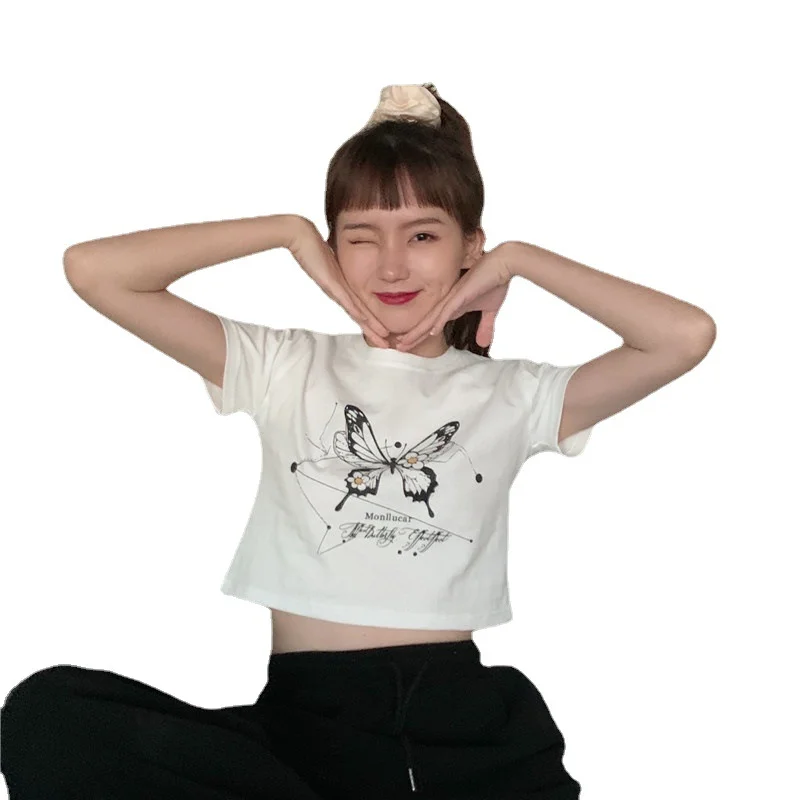 Brownm Brownm Sister Wear Short Short-Sleeved T-Shirt Female 2024 Summer New Korean Version Of The Student Jacket