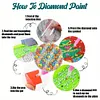 6pcs DIY Diamond Painting Coaster Kit - Peacock