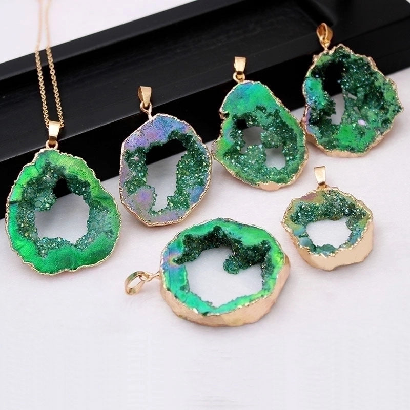5 Pieces Retro Irregular Agate Plating Jewelry Accessories