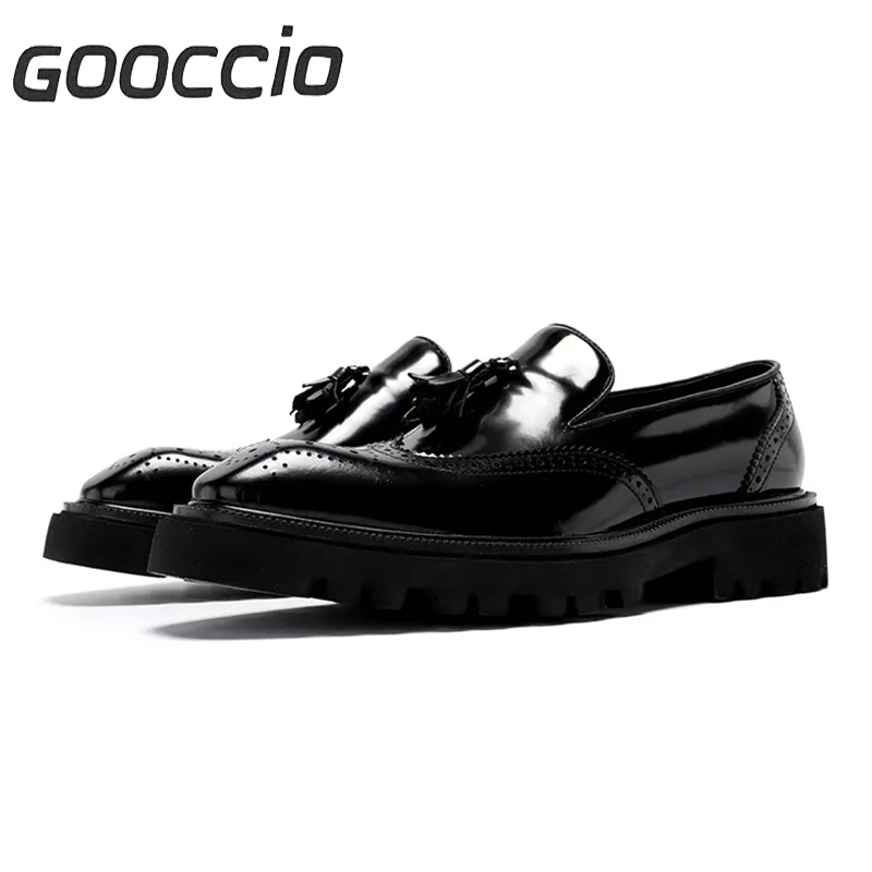 FX180 Glossy Cowhide Dress Shoes/Loafers For Men  GOOCCIO   