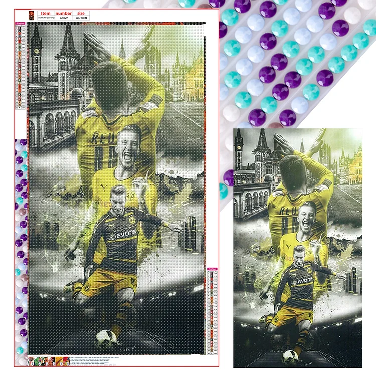 Marco Reus German Football Player 40*70CM (Canvas) Full Round Drill Diamond Painting gbfke