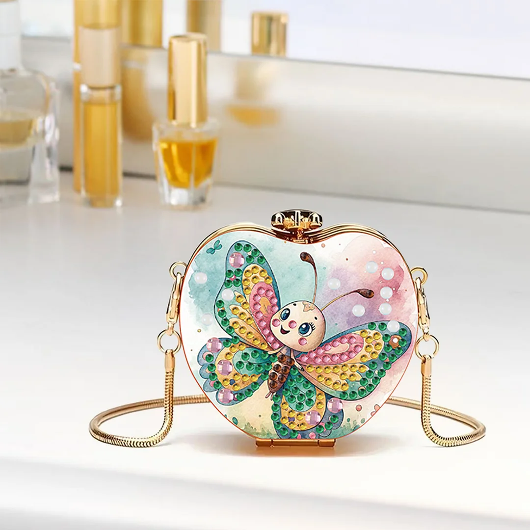 Butterfly DIY Acrylic Love Art Diamond Painting Coin Purse with Chain for Women